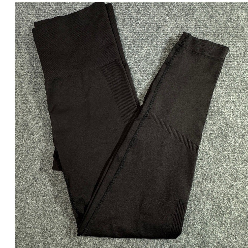 The North Face Womens Black Seamless High Waisted Ribbed Leggings Large